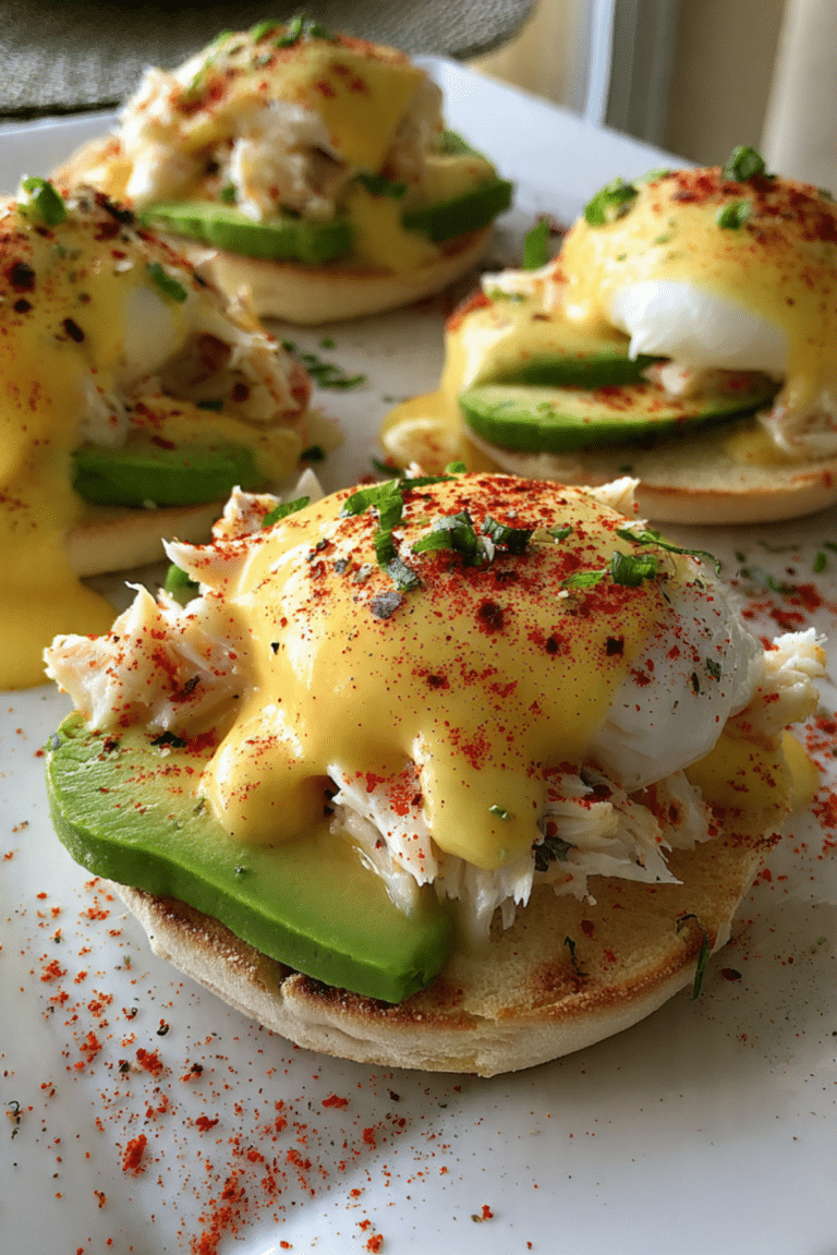 Crab and Avocado Eggs Benedict