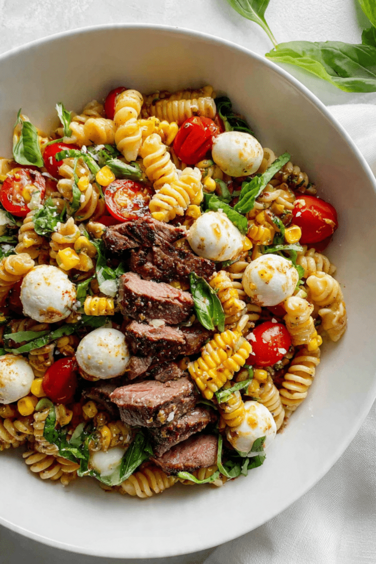 Chimichurri Steak & Roasted Corn Pasta Salad
