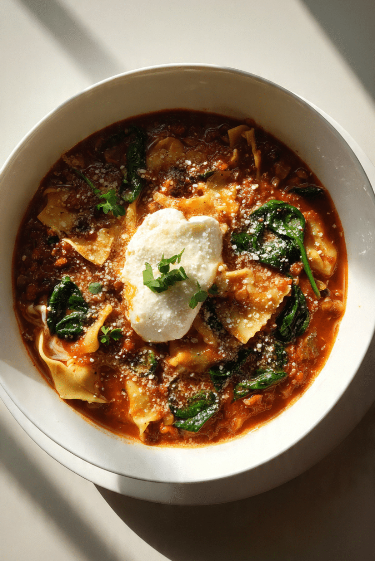 Vegetarian Lasagna Soup