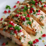 Tahini and Honey Poached Salmon Mediterranean Style