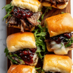 Short Rib Sliders with Balsamic Cranberry Sauce
