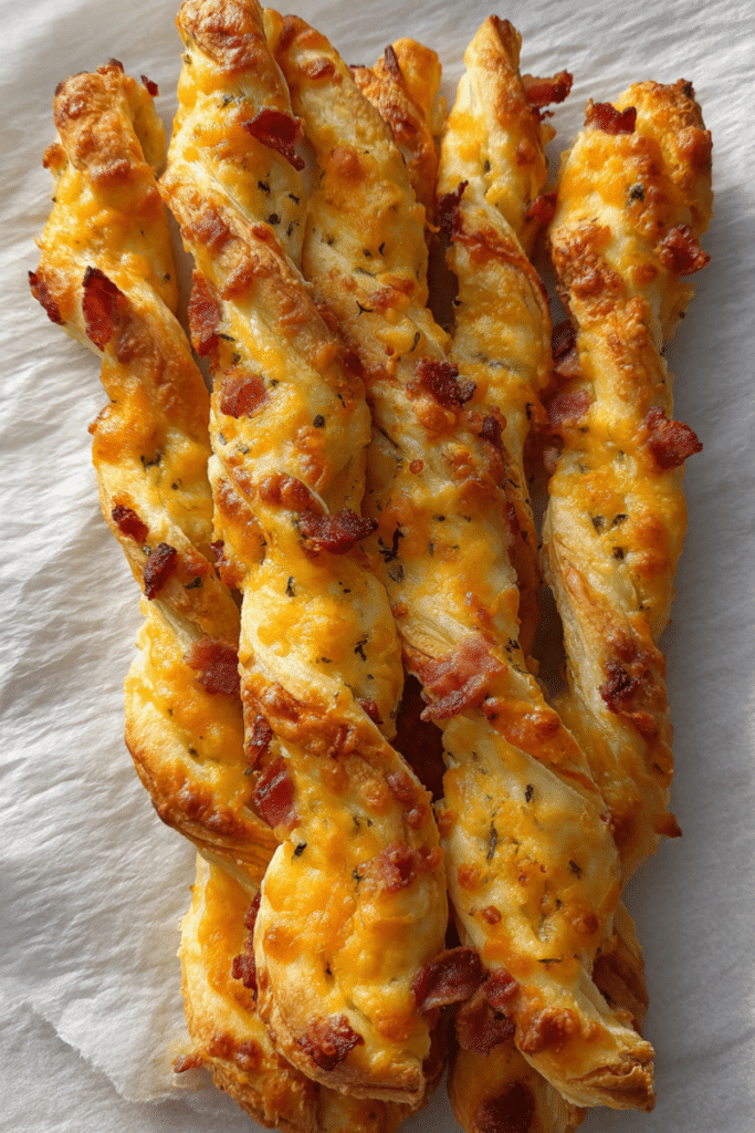 Cheesy Jalapeno Popper Puff Pastry Straws (Twists)