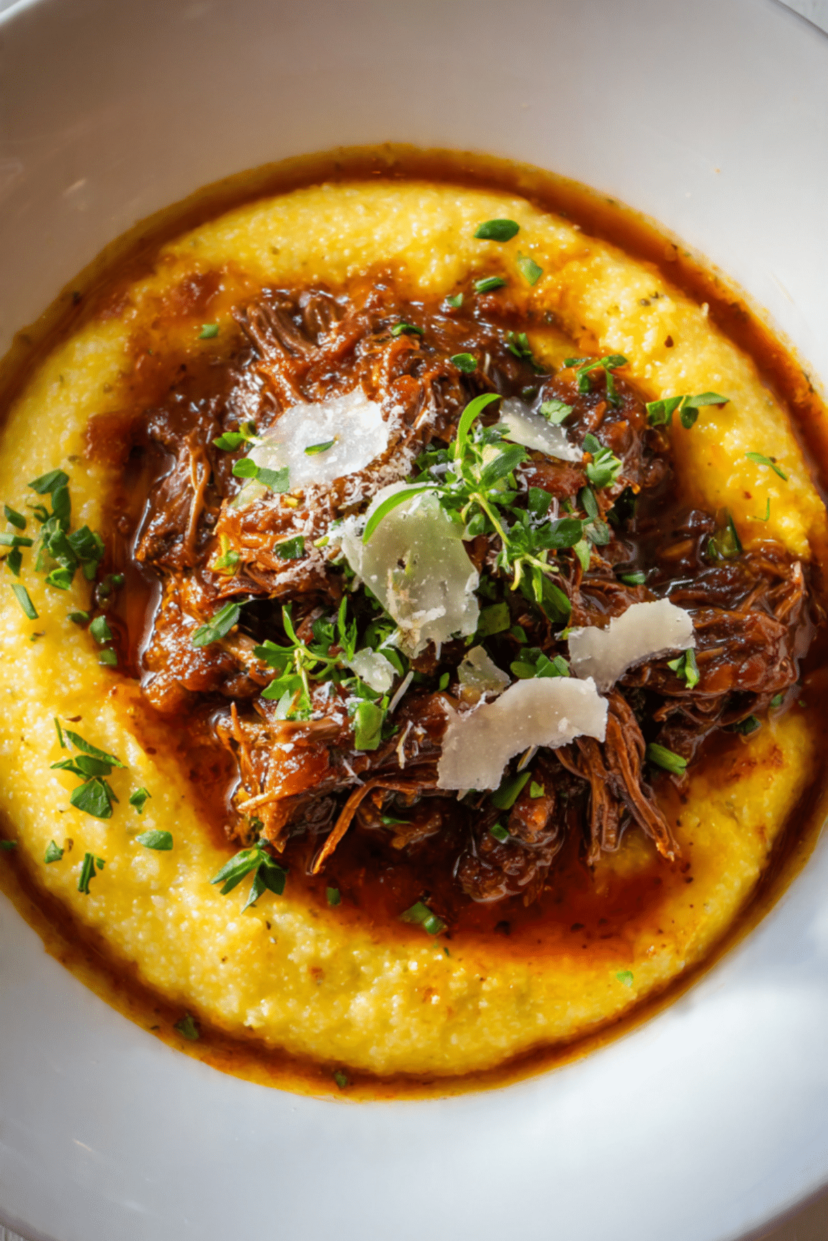 Beef Short Rib Ragu with Creamy Parmesan Polenta