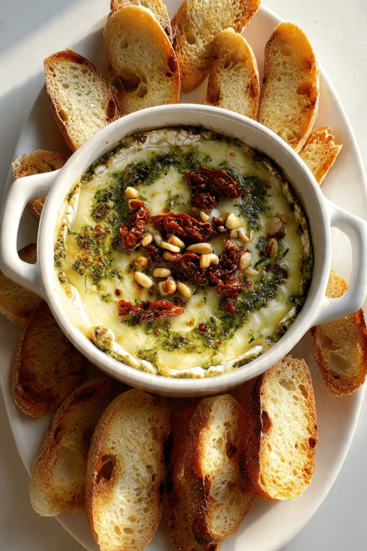Pesto Baked Brie