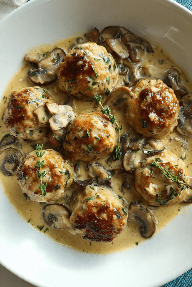Chicken Marsala Meatballs
