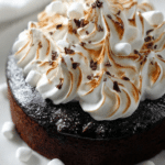 Hot Chocolate Cake with Marshmallow Frosting