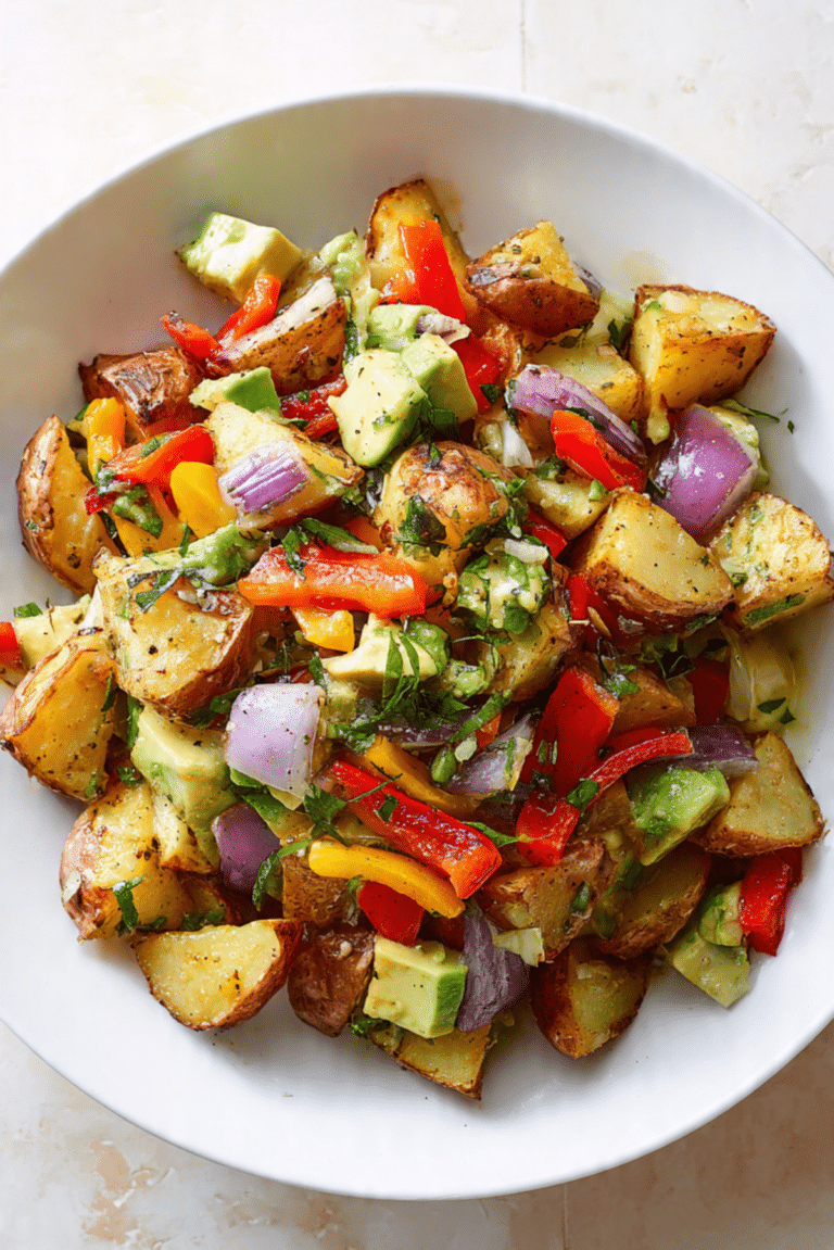 Oven Roasted Potato and Avocado Salad