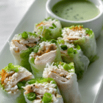 Chicken Caesar Rice Paper Rolls