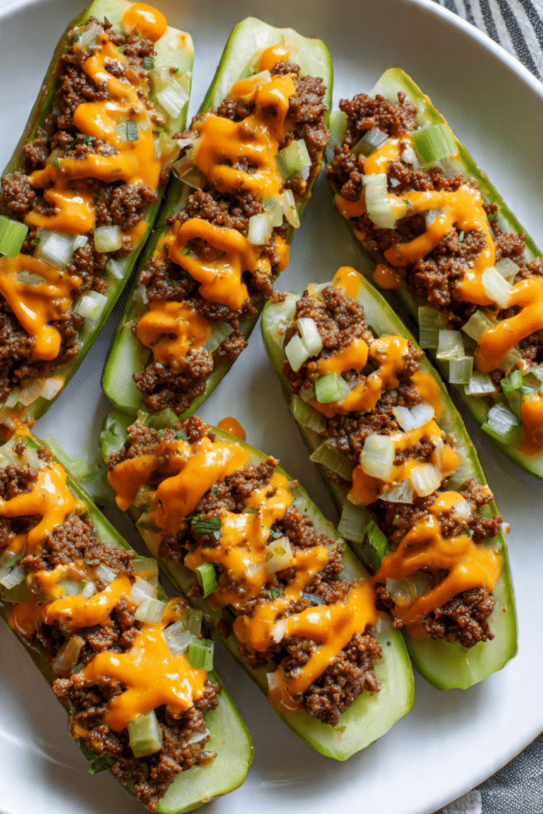Big Mac Pickle Boats (Low-Carb)