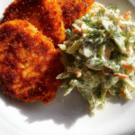 Buffalo Chicken Cutlets with Ranchy Celery Slaw