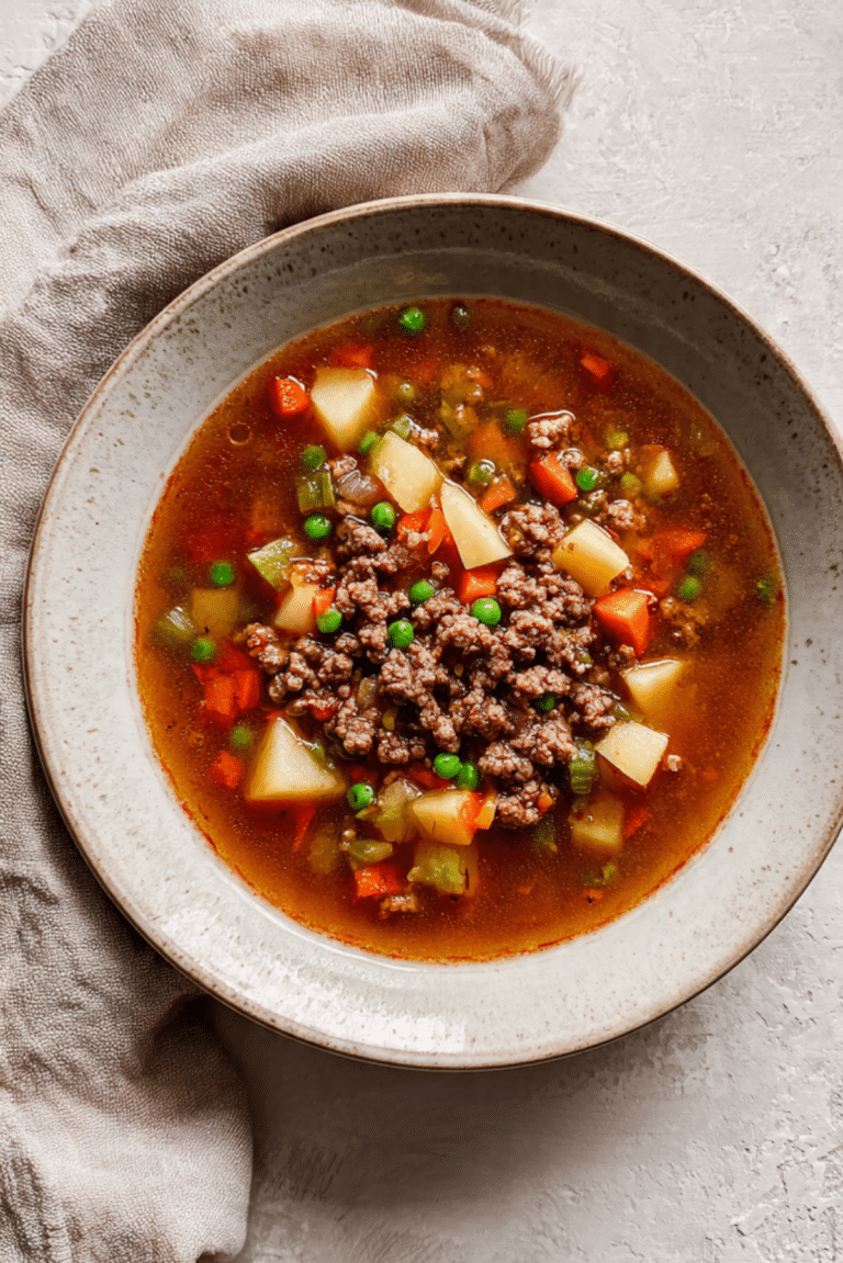 Ground Beef and Potato Soup