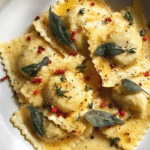 Butternut Squash Ravioli with Brown Butter Sage Sauce