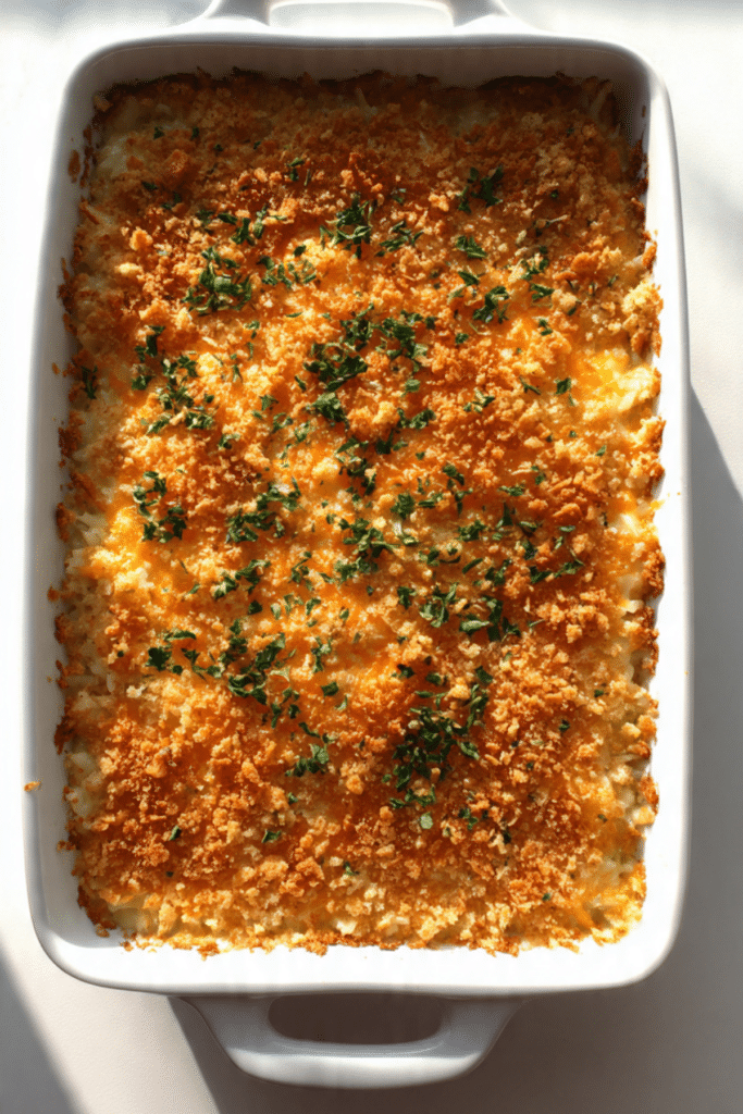 Shrimp And Rice Casserole With Cracker Topping