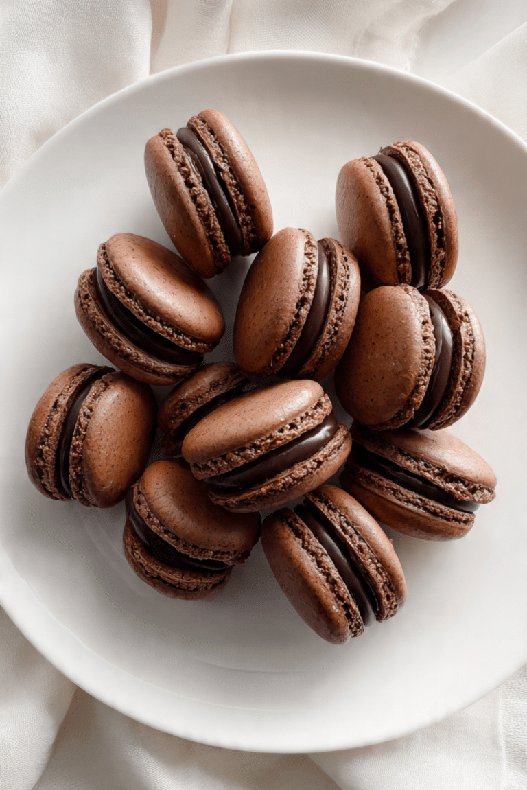 Chocolate Ganache Macarons