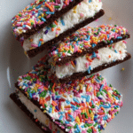 Chocolate Sprinkles Ice Cream Sandwiches