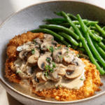 Chicken Schnitzel with Creamy Mushroom Sauce