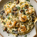 Langostino Pasta with Sherry Cream Sauce