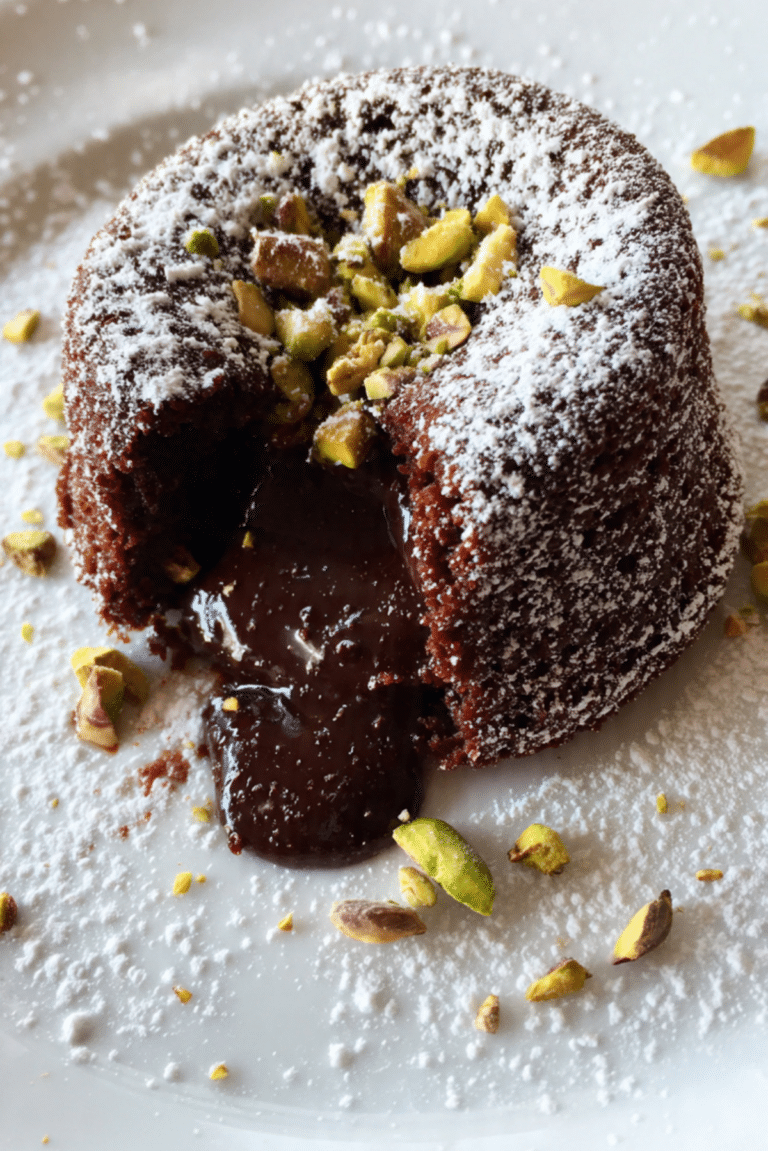 Pistachio Chocolate Lava Cakes Recipe