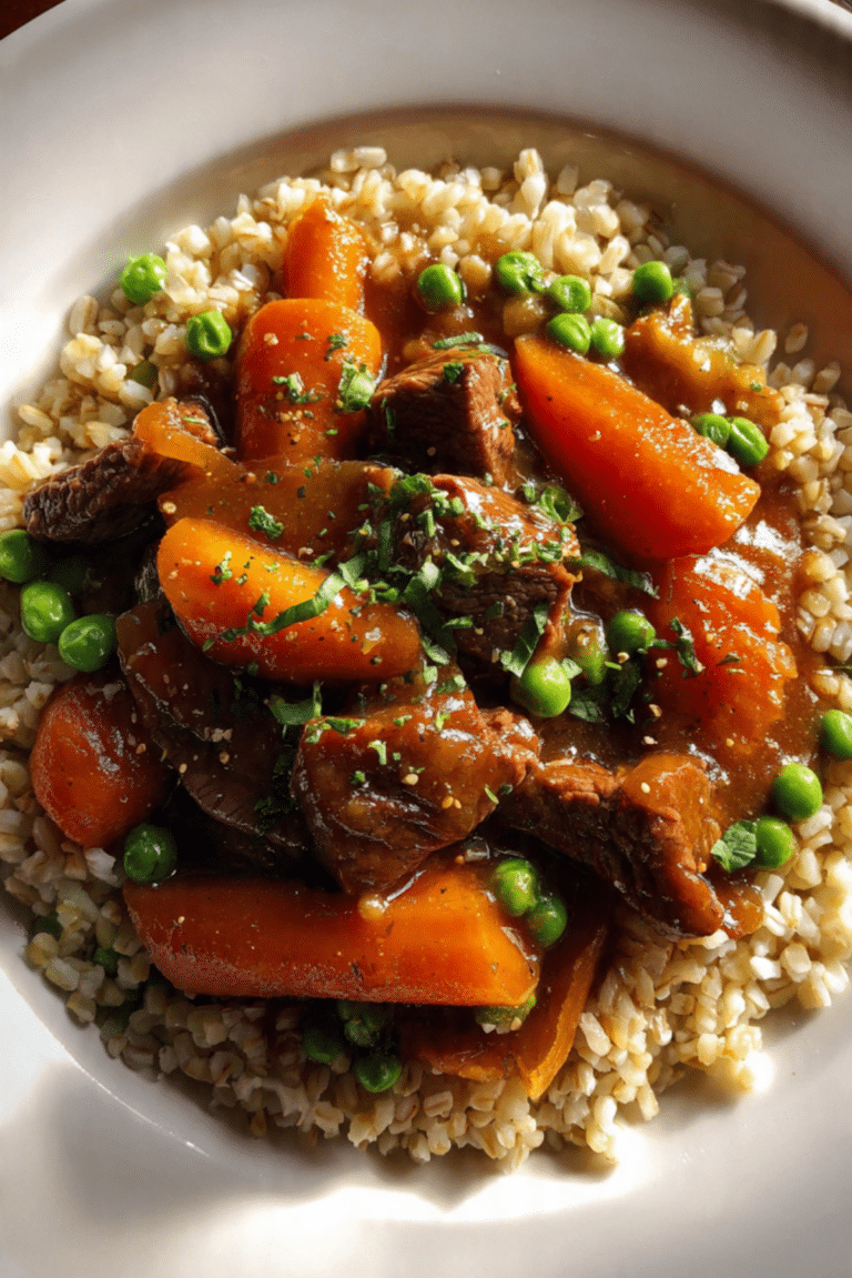 Beef, Pea and Carrot Stew