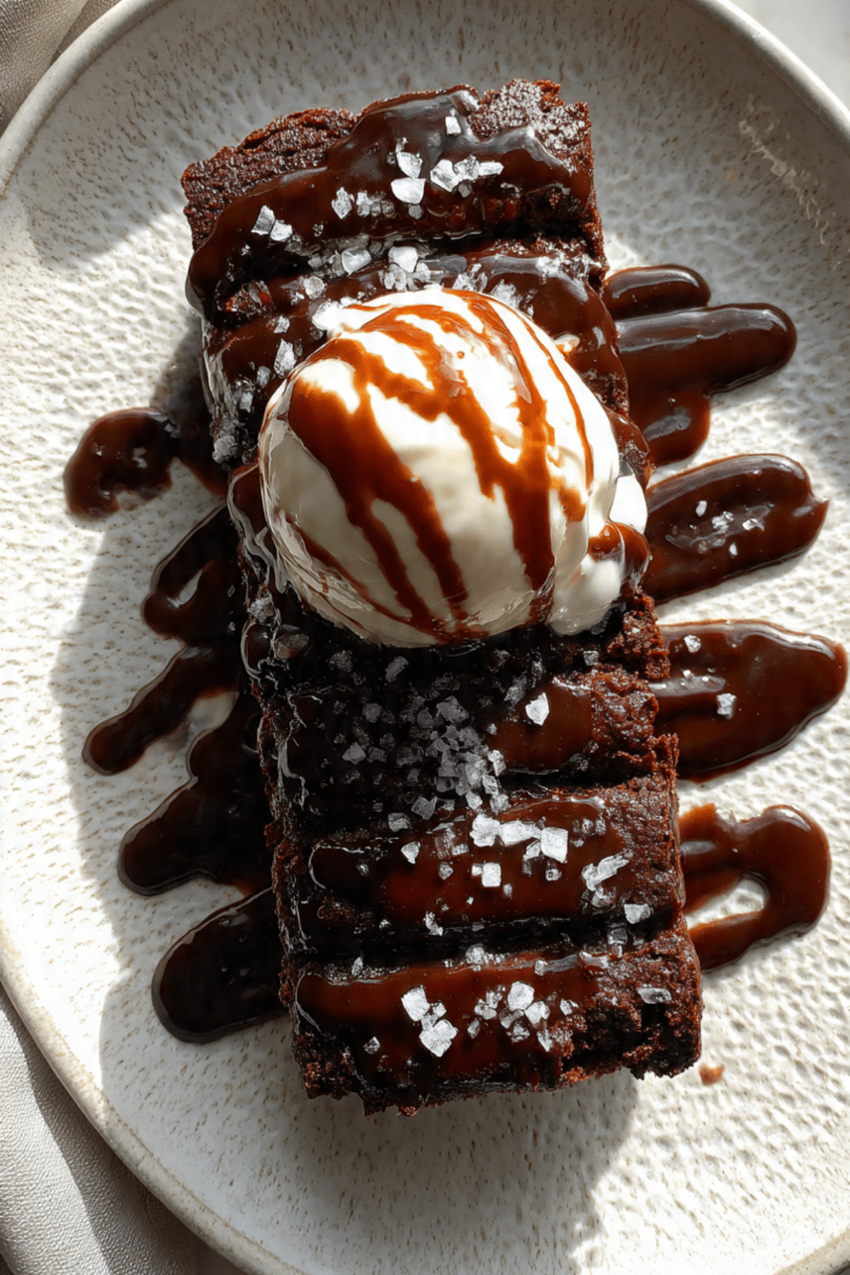 Brown Butter Hot Fudge Brownie Loaf