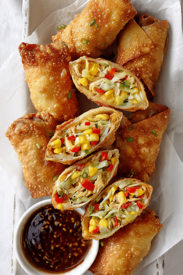 Mustard BBQ Egg Rolls