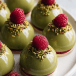 Pistachio Raspberry Cheesecake Domes