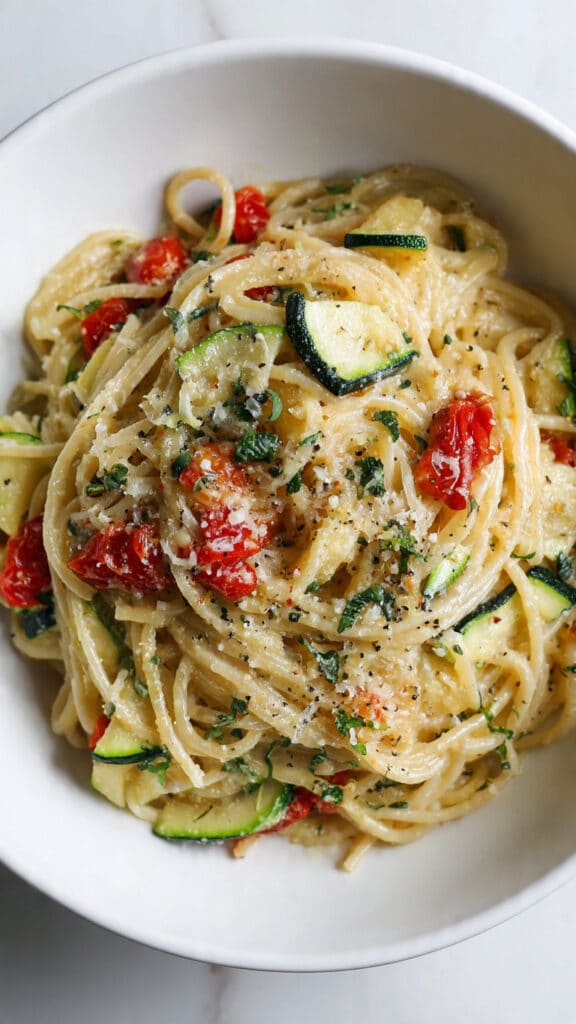 Spaghetti with Zucchini (Spaghetti con Zucchine) Pasta Recipe