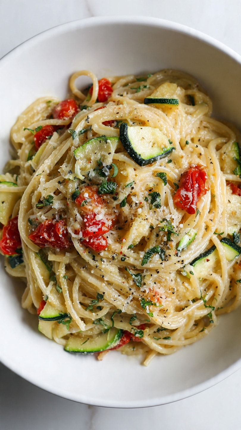 Spaghetti with Zucchini (Spaghetti con Zucchine) Pasta Recipe