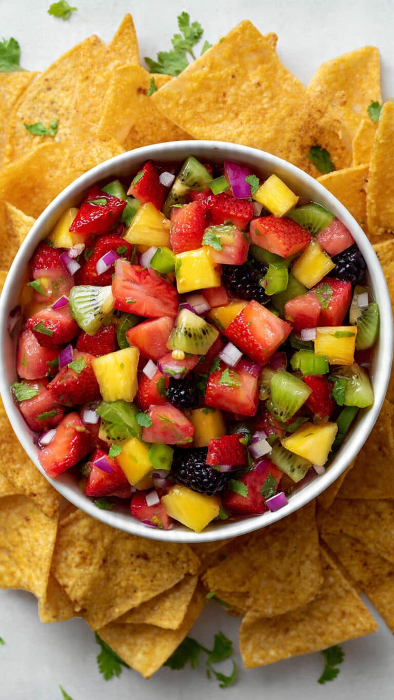 Fruit Salsa with Lime Tortilla Chips