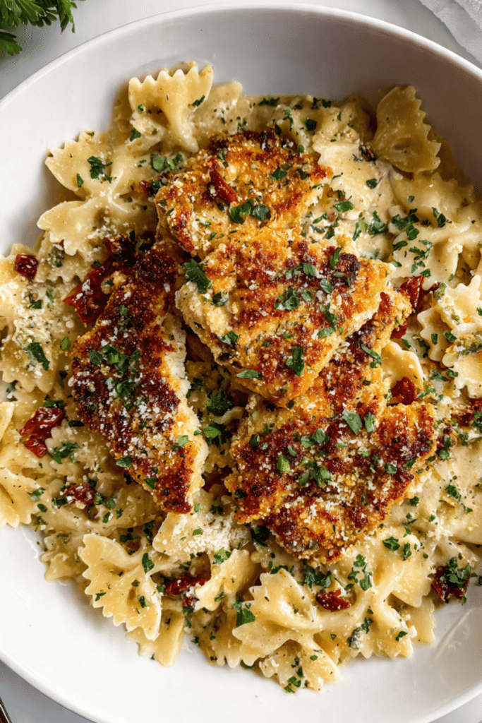 Southern Style Creamy Parmesan Chicken Pasta