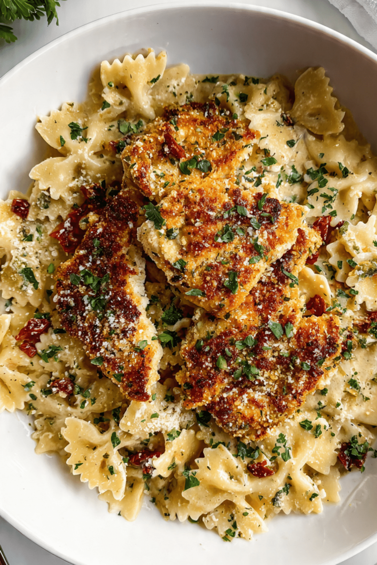 Southern Style Creamy Parmesan Chicken Pasta
