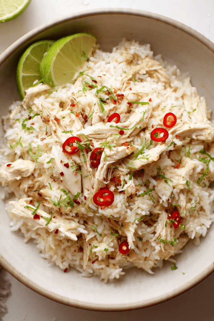 Slow Cooker Coconut & Lime Chicken & Rice