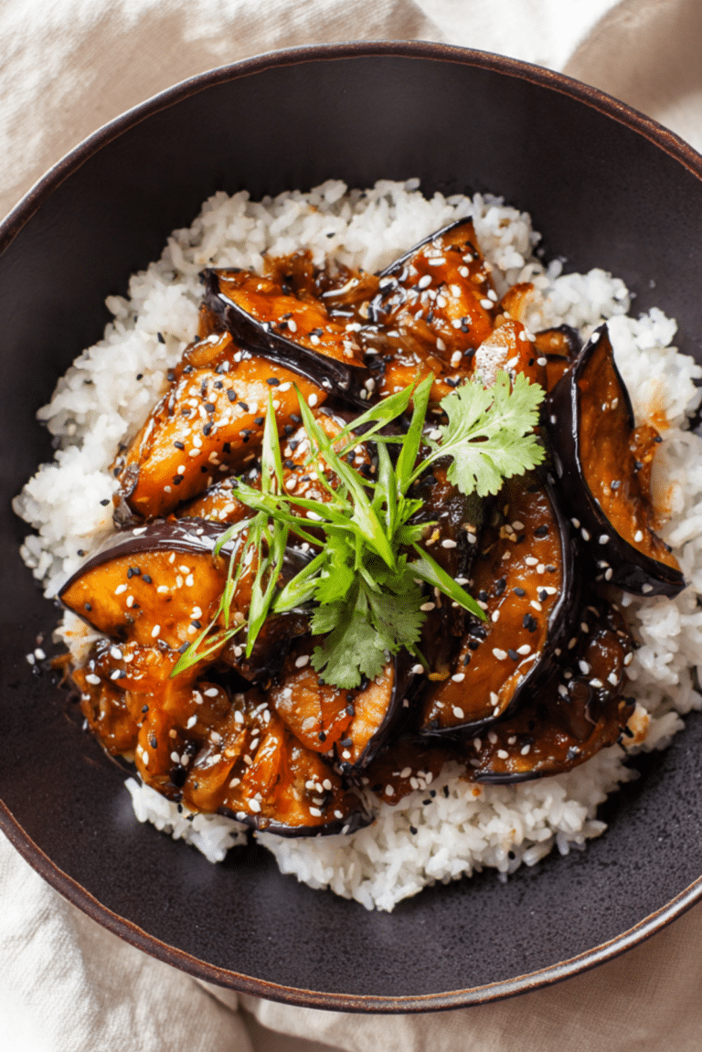 Sticky Ginger Aubergine