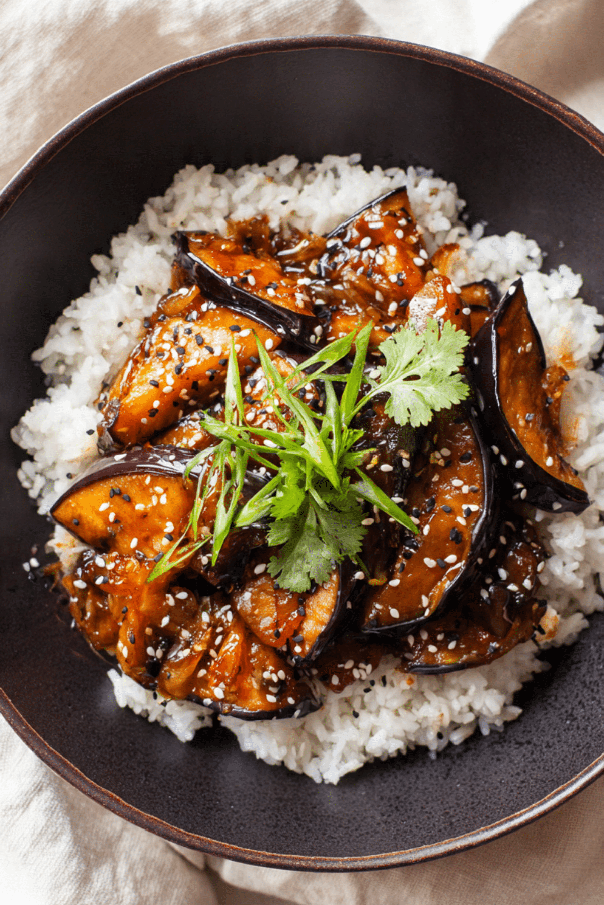 Sticky Ginger Aubergine