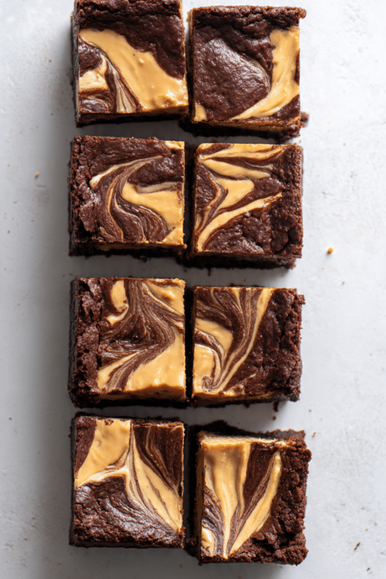 Peanut Butter Cream Cheese Swirl Brownies