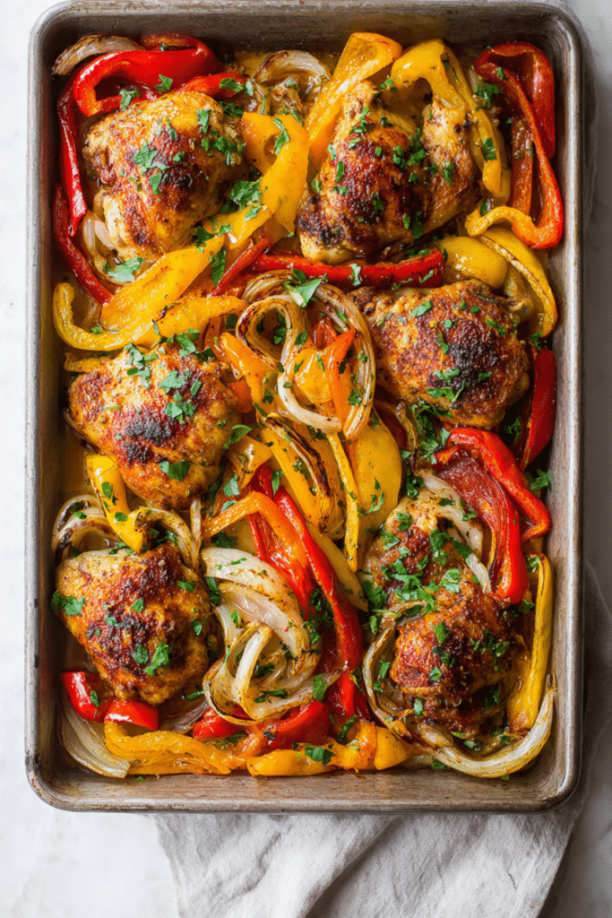 Sheet Pan Smoky Paprika Chicken with Roasted Peppers