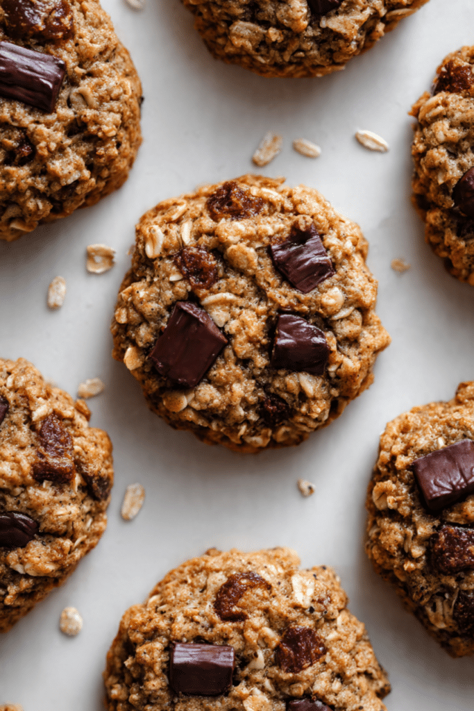 Banana Date Chocolate Oat Cookies