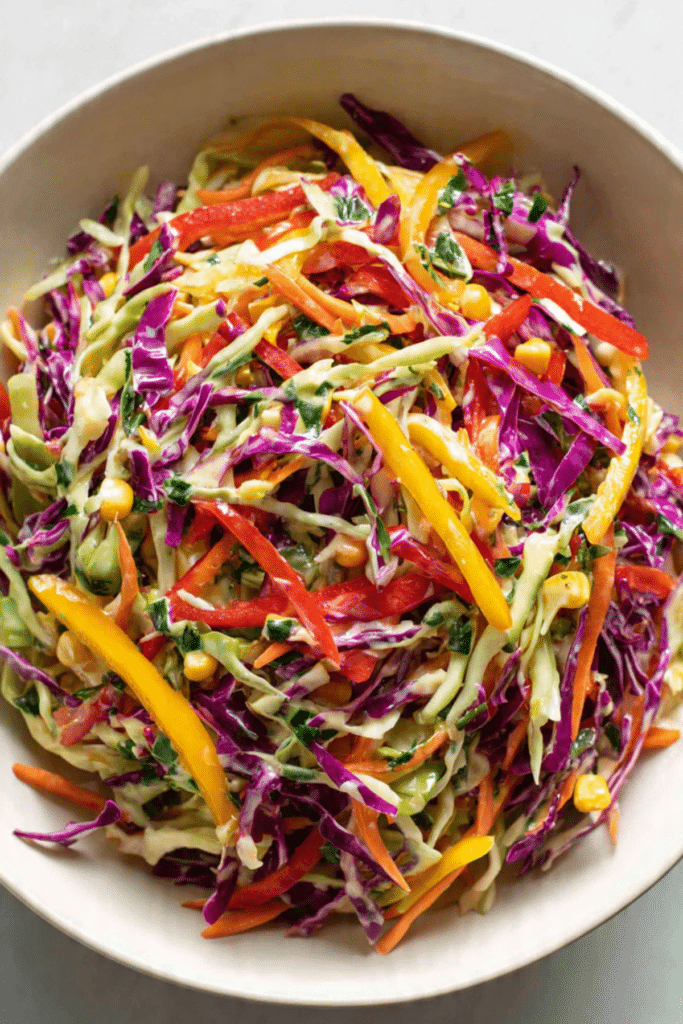 Rainbow Slaw (without mayonnaise)