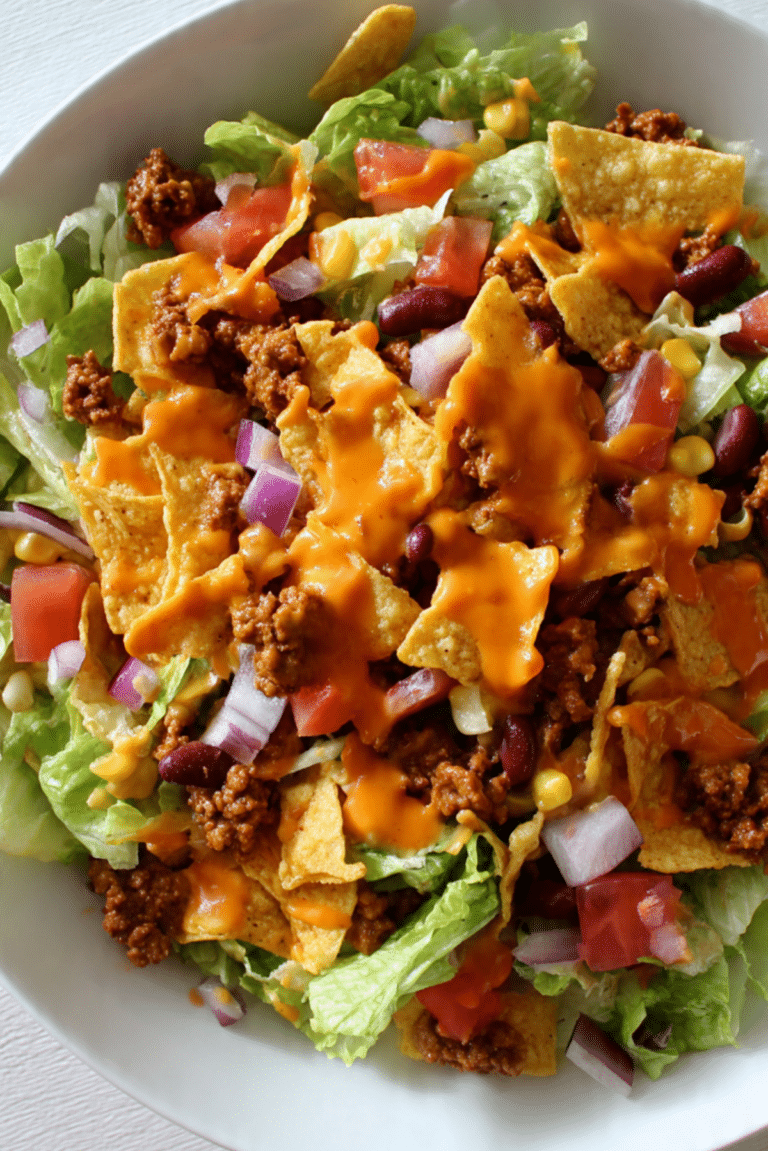 Dorito Taco Salad with Catalina Dressing