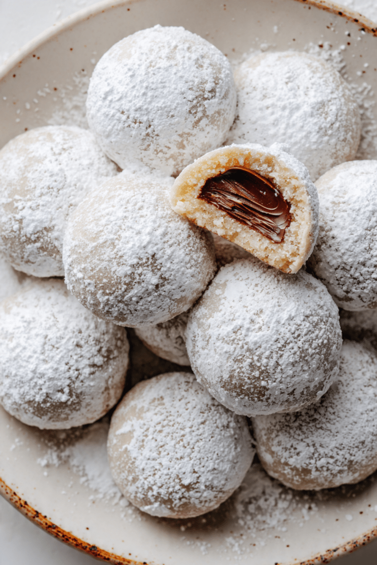 Delish Chocolate Kiss Powder Puff Cookies