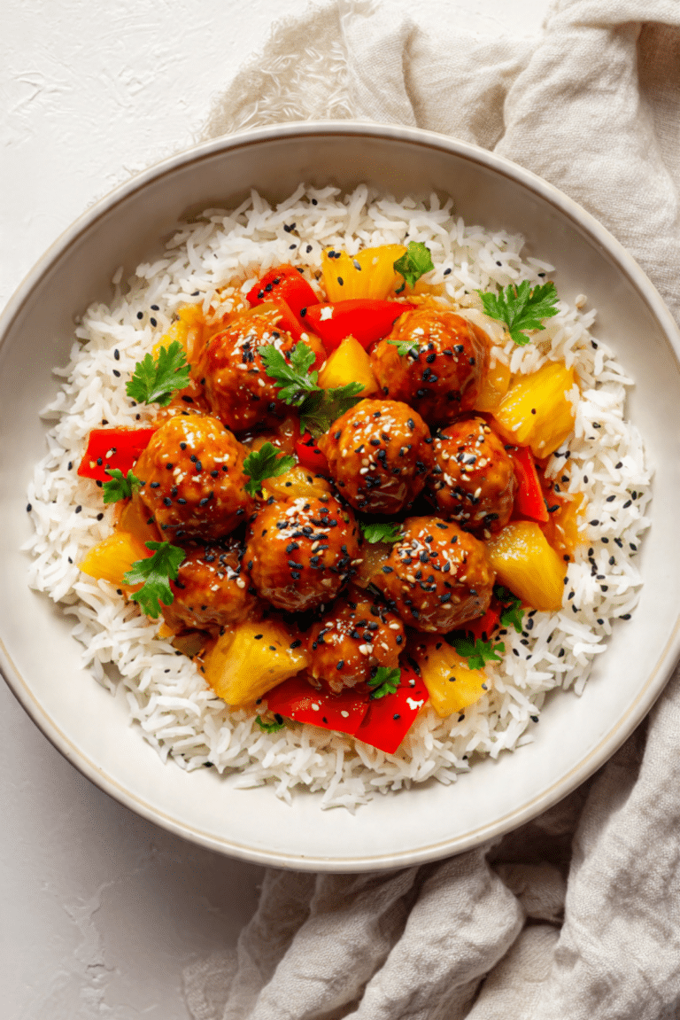 Sticky Sweet and Sour Chicken Meatballs (In 30 Minutes)