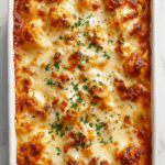 No boil sausage cheesy tortellini bake