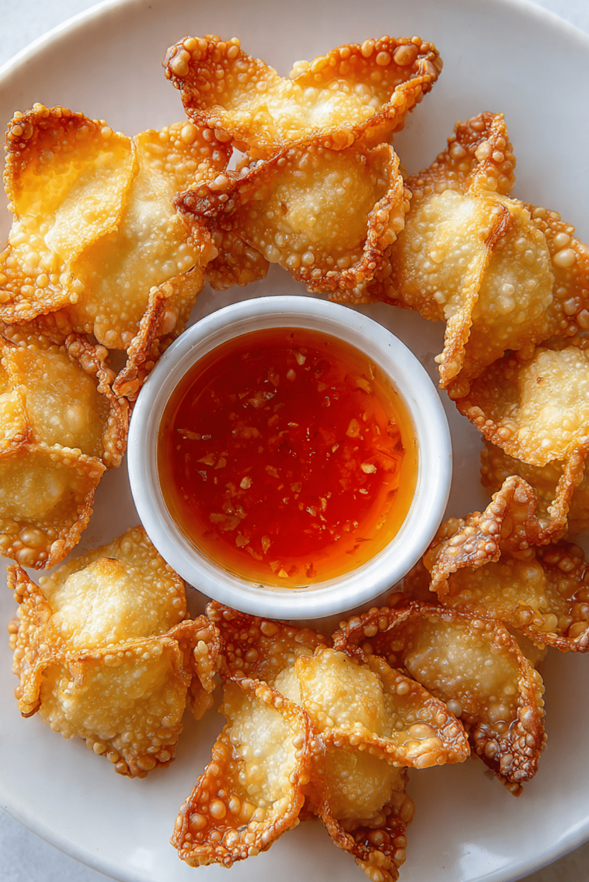 Cheese Rangoons with Sweet Ginger Chili Sauce
