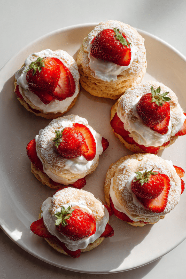 Strawberry Shortcake With Honey Butter Biscuits