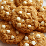 Deliciously Spiced Oatmeal Pumpkin Cookies with White Chocolate