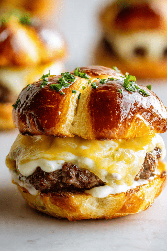 Garlic Knot Smash Burger