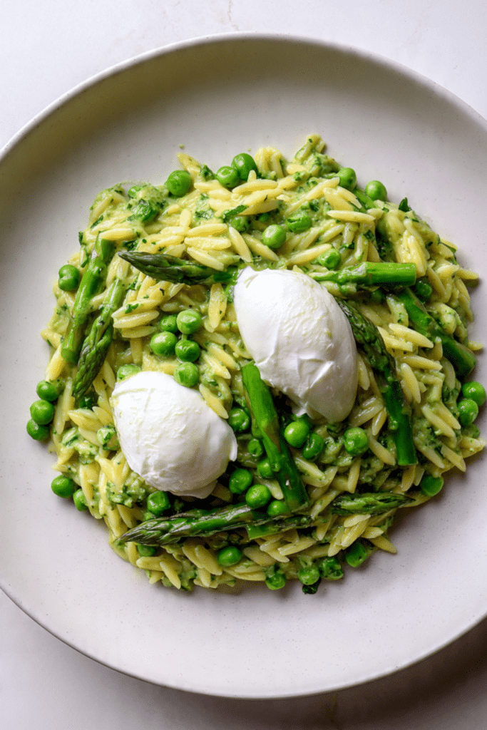 Pea and Asparagus Pasta (Super Spring Orzo)