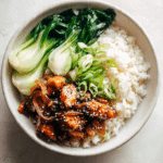 Coconut Miso Rice Bowl with Honey-Glazed Soy Chicken