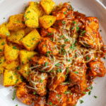 Cheesy BBQ Chicken & Paprika Potatoes