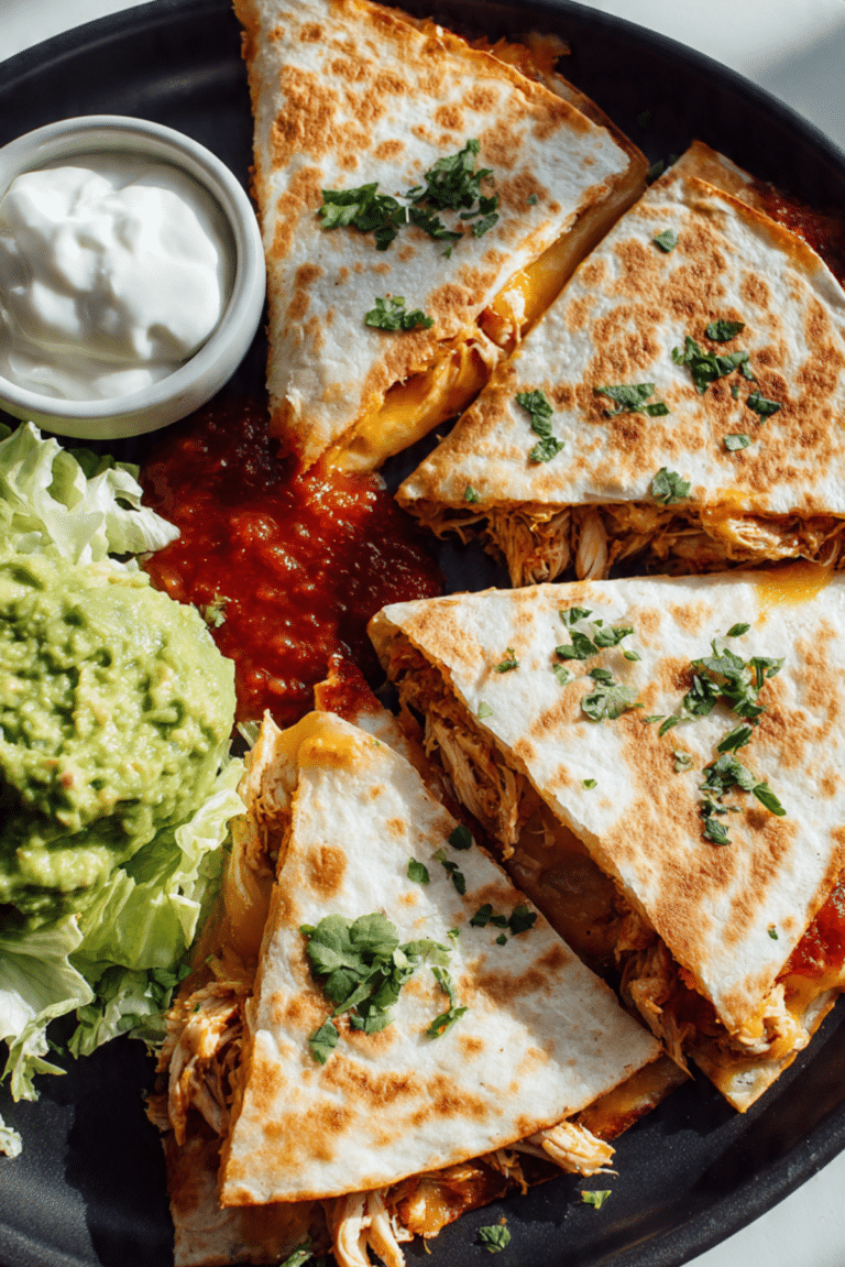 Cheesy Salsa Chicken Quesadilla